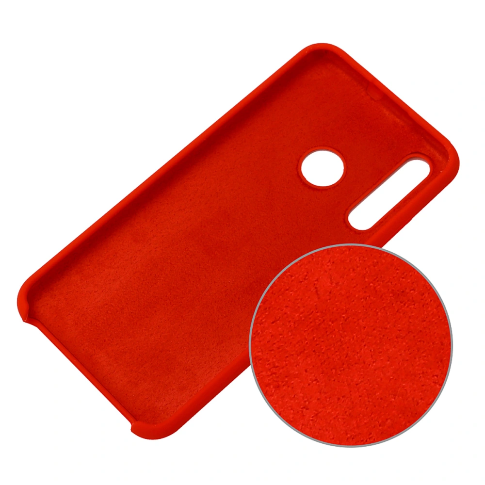 Fashion Liquid Silicone Phone Case Scratch-resistant Shockproof Protective Cover Compatible with Huawei Honor 10i(Red)