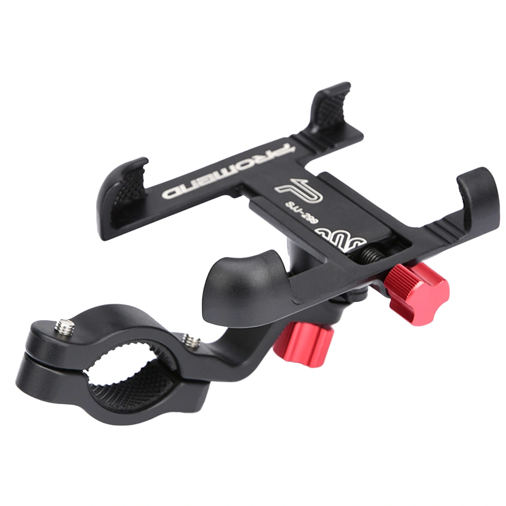 Mobile Phone Bracket Universal Adjustable Mountain Bike Phone Holder Phone Stand Navigation Device Smartphone Mount (Black+Red)
