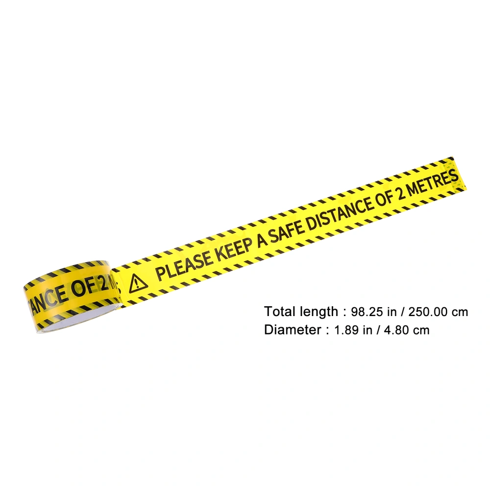 1 roll of Warning Tape Adhesive Marking Tape Outdoor Warning Tape with Letters