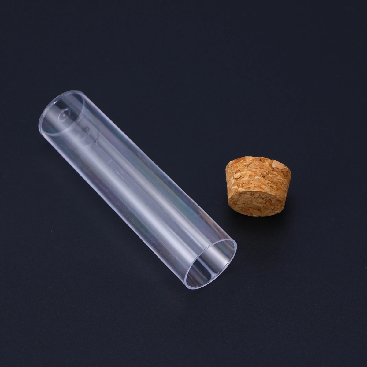 10PCS Hard Plastic Test Tube Cork Release Tube Sealed Tube Pin Tubes with Wooden Plugs