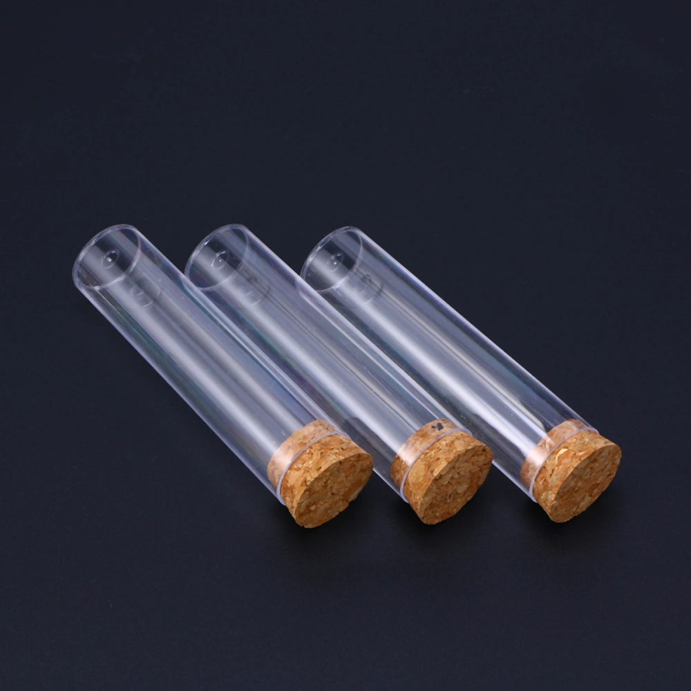 10PCS Hard Plastic Test Tube Cork Release Tube Sealed Tube Pin Tubes with Wooden Plugs