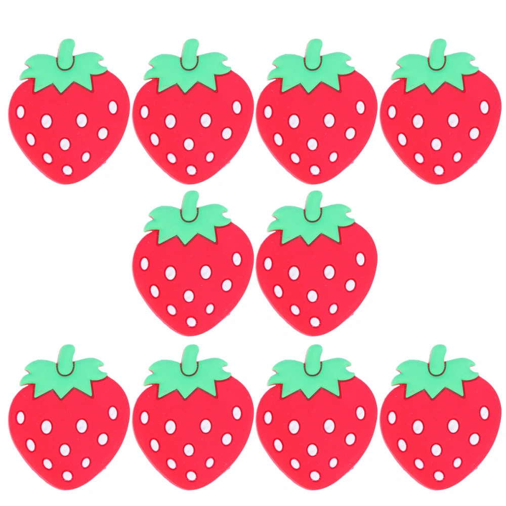 10pcs Fruit Refrigerator Magnet Sticker Office Magnet Fruit Fridge Magnet (Strawberry)