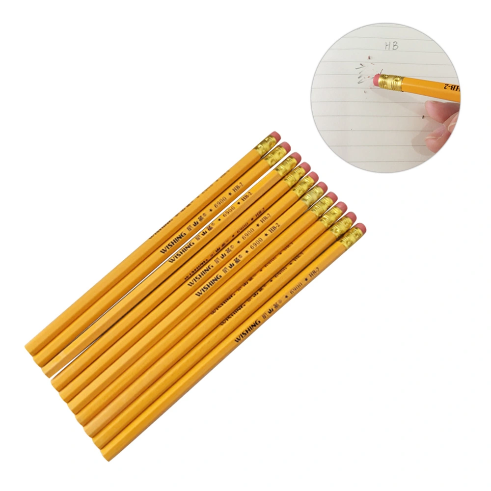 12pcs Multifunction Writing Wooden HB Pencils with Eraser Students Painting Sketch Writing Student Stationery