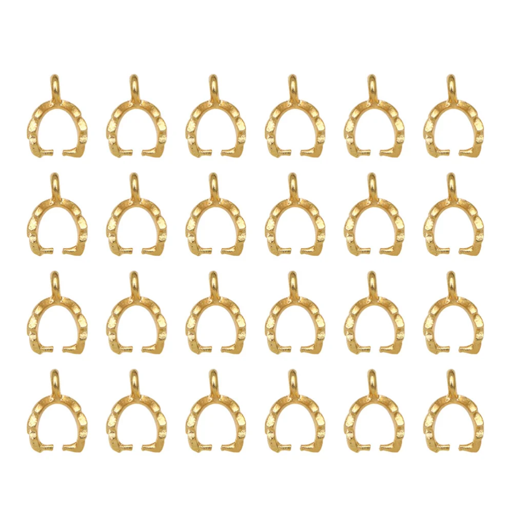 100 Pcs Alloy Pendant Leaf Buckle Shape Alloy Hanging Pendants for DIY Jewelry Necklace Earrings Making (Golden)