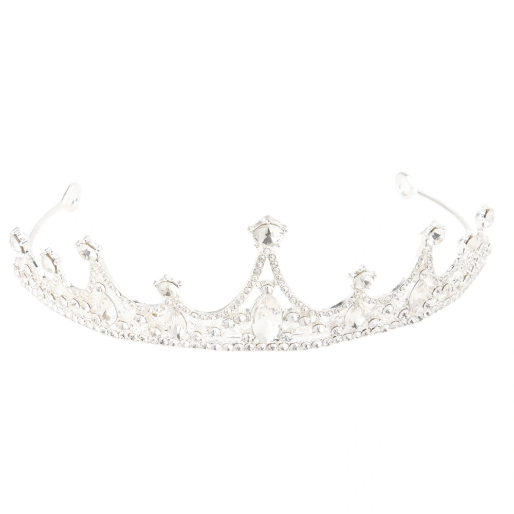 Kids Crown Headbands Glitter Tiara Hair Bands Hair Accessories for Birthday Party Photography (White)