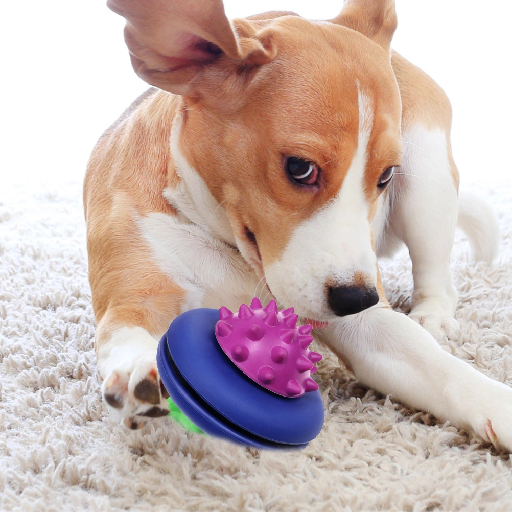 Dog Treat Dispensing Chew Toy Dog Biting Training Toy Pet Plaything Dog Flying Disc Toy