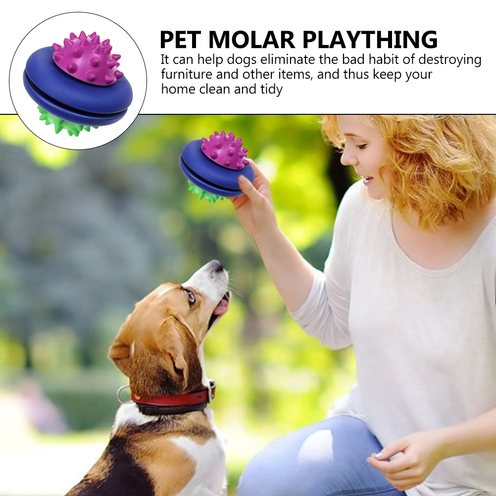 Dog Treat Dispensing Chew Toy Dog Biting Training Toy Pet Plaything Dog Flying Disc Toy