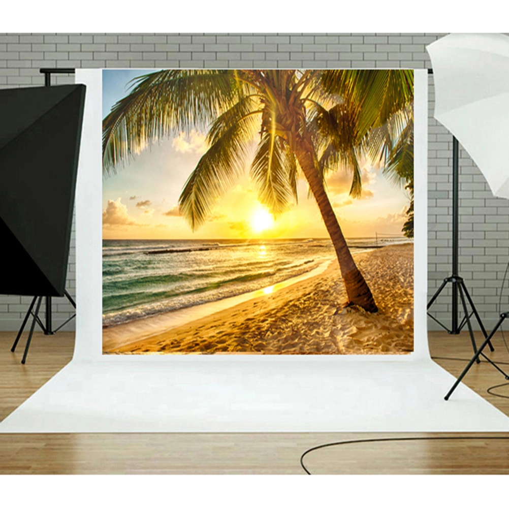 Beach Photo Studio Background Cloth 3D Seaside Photography Backdrop Wall Props 90x150cm (1723)