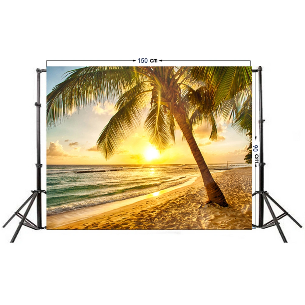Beach Photo Studio Background Cloth 3D Seaside Photography Backdrop Wall Props 90x150cm (1723)