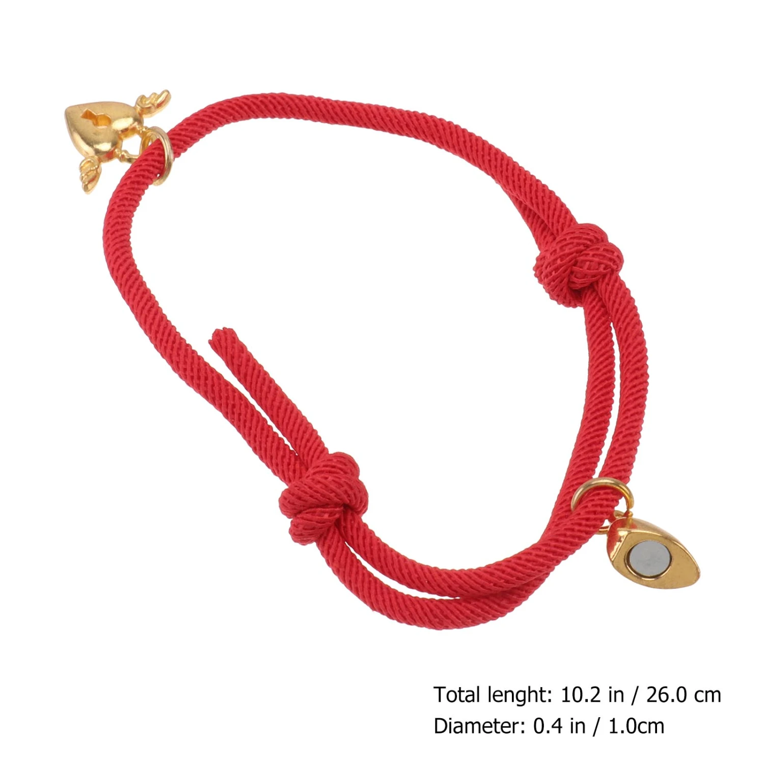 1 Pair Alloy Loving Heart Lovers Bracelet Delicate Male Female Hand Rope Jewelry