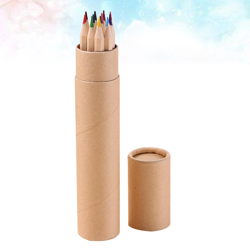 12pcs Colored Set Flexible Drawing Artist Sketching Pencils Set Colored Barrelled Pencil Painting Paper Pencil Box (Long Style)