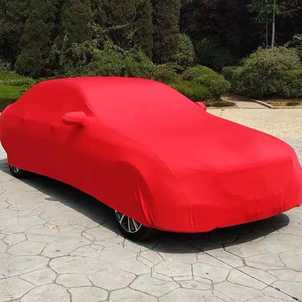 5.5m Durable Car Summer Sunscreen Dustproof Car Clothing Car Cover - Size XXL (Red)