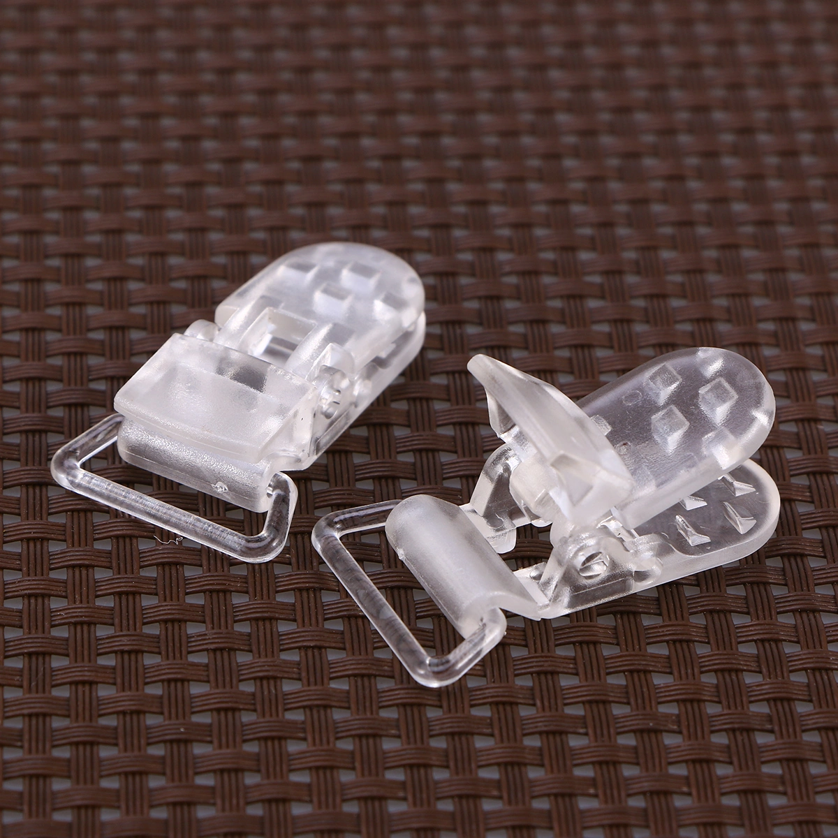 25 Pcs T-shaped Clear Plastic Baby Pacifier Clips Badge Clips Holdes for Making Clips Straps Transparent