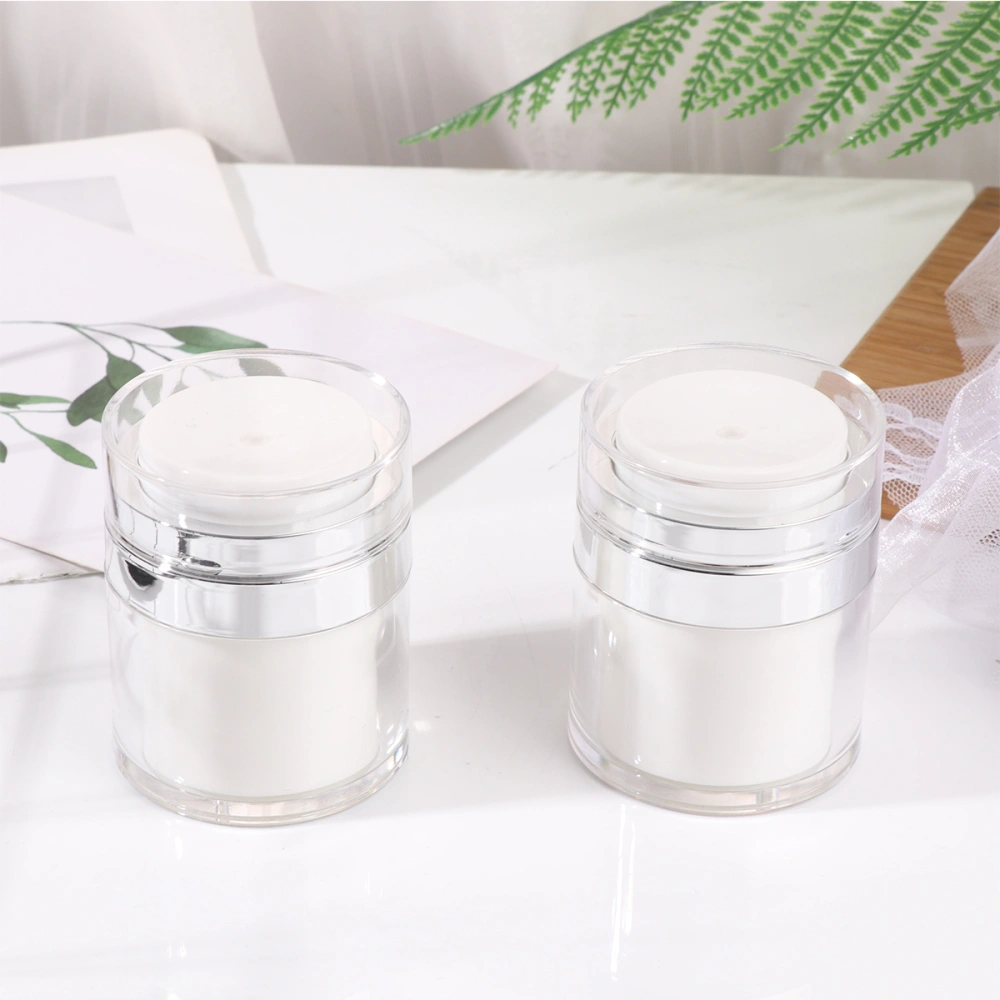 2PCS Makeup Cream Bottles Vacuum Design Bottle Cosmetics Storage Containers for Women Girls Ladies (15g)