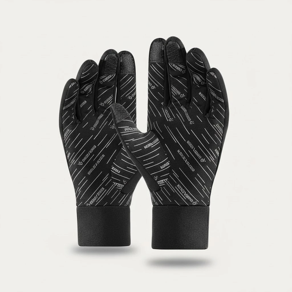 1 Pair Warm Gloves Winter Cycling Gloves Touch Screen Mitts Full-finger Gloves