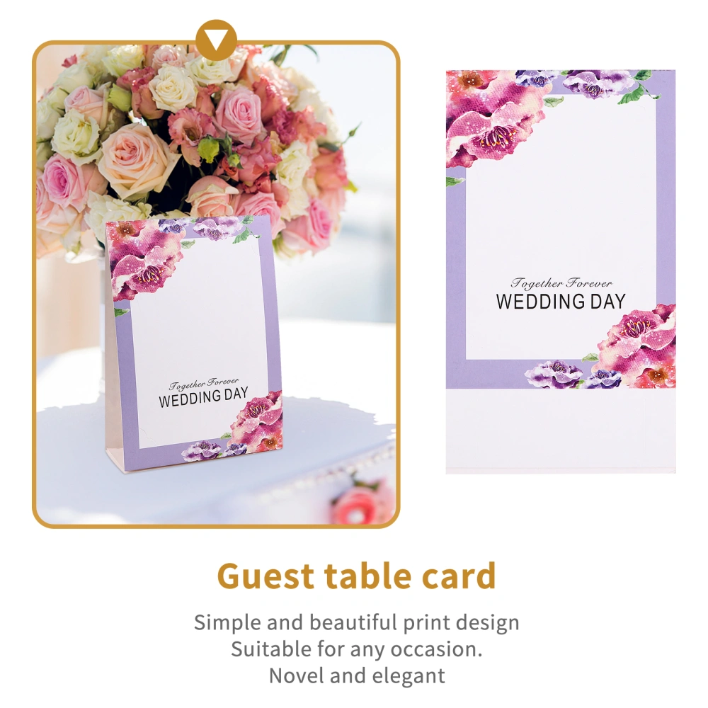 10pcs Creative Table Cards Flower Printing Name Cards Place Cards Wedding Party