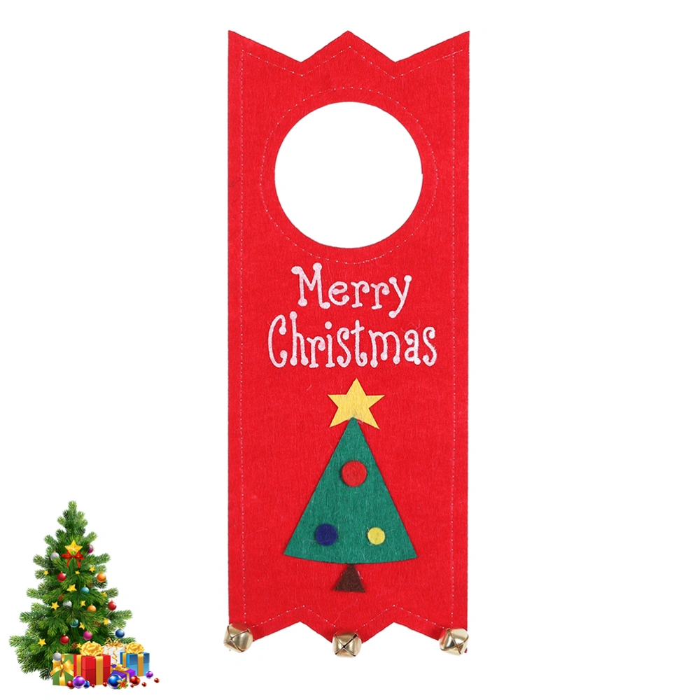 1PC Xmas Doorknob Pendant Christmas Cartoon Door Handle Hanging Ornaments Decoration (Christmas Tree)