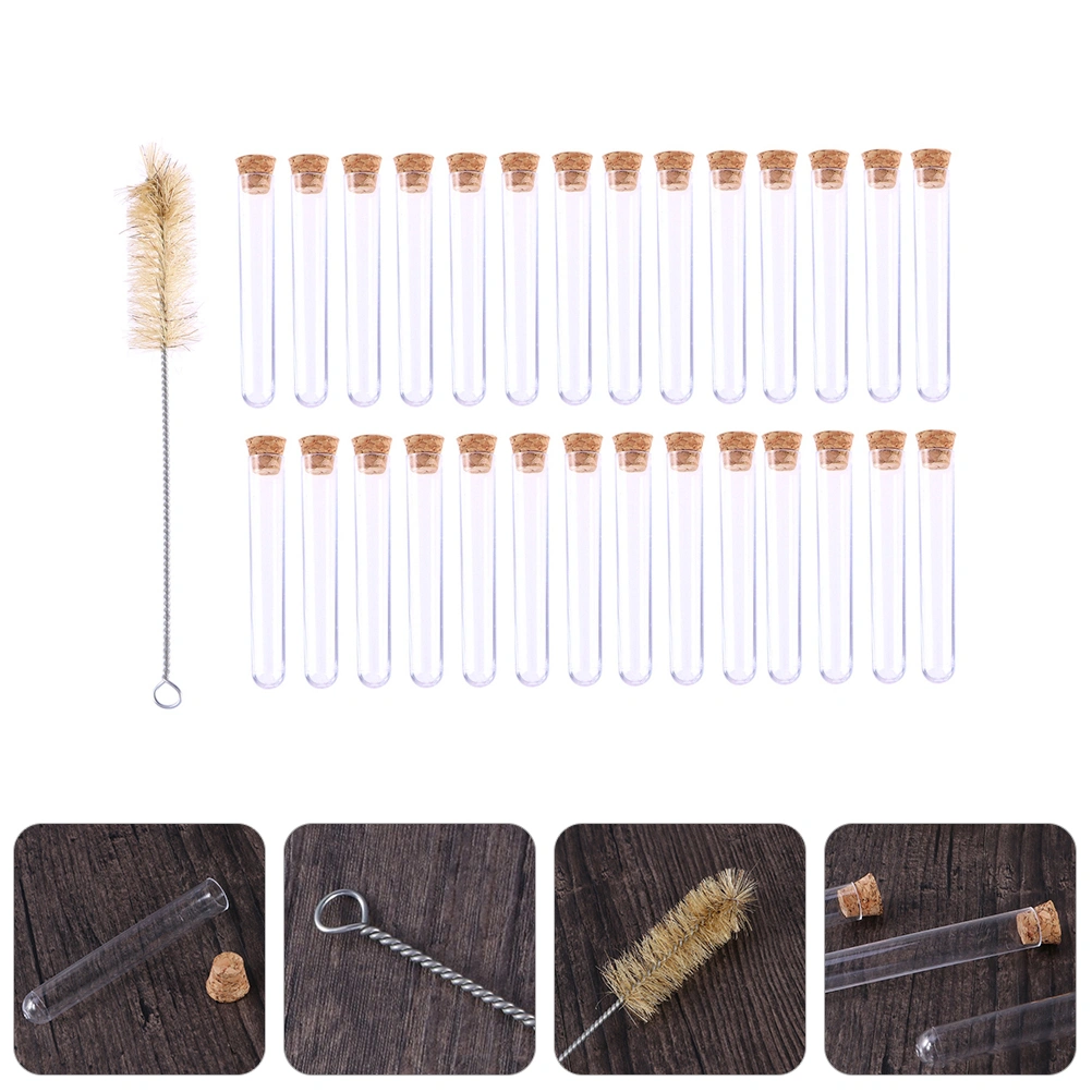 100pcs Plastic Test Tubes Bath Salts Storage Tubes Liquid Container with Stopper