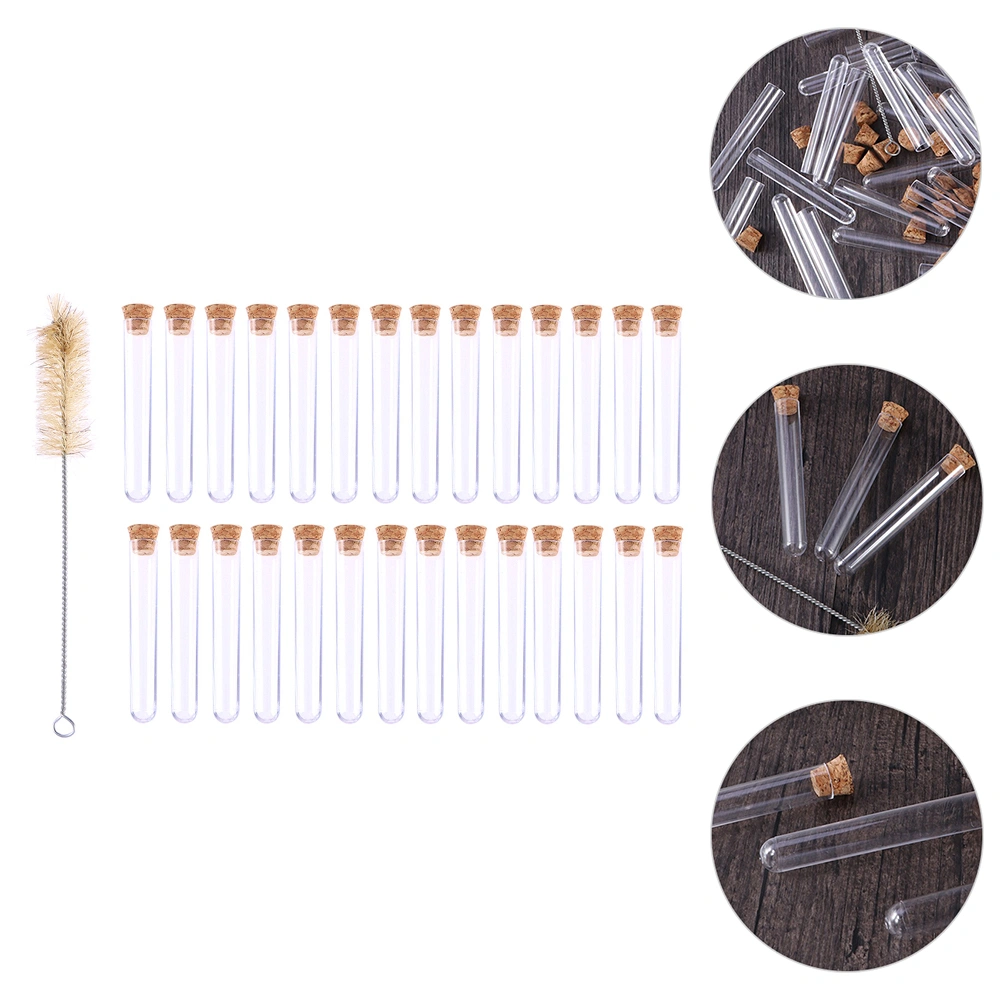 100pcs Plastic Test Tubes Bath Salts Storage Tubes Liquid Container with Stopper