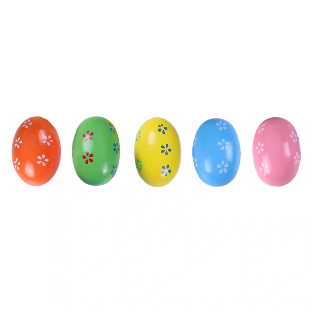 5Pcs Kids Grabbing Training Toy Wooden Easter Egg Kids Educational Toy Early Learning Toy Random Color