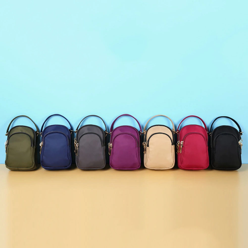 Women Portable Messenger Bag Handbag Waterproof Nylon Cloth Shoulder Bag Crossbody Satchel Shoulder Handbags for Ladies(Black)