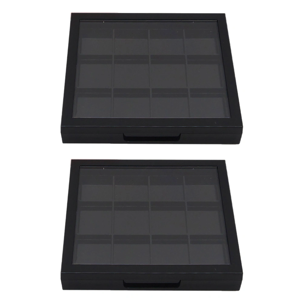 2Pcs Convenient Cosmetics Storage Cases Multi-grid Cosmetics Sub Package Cases