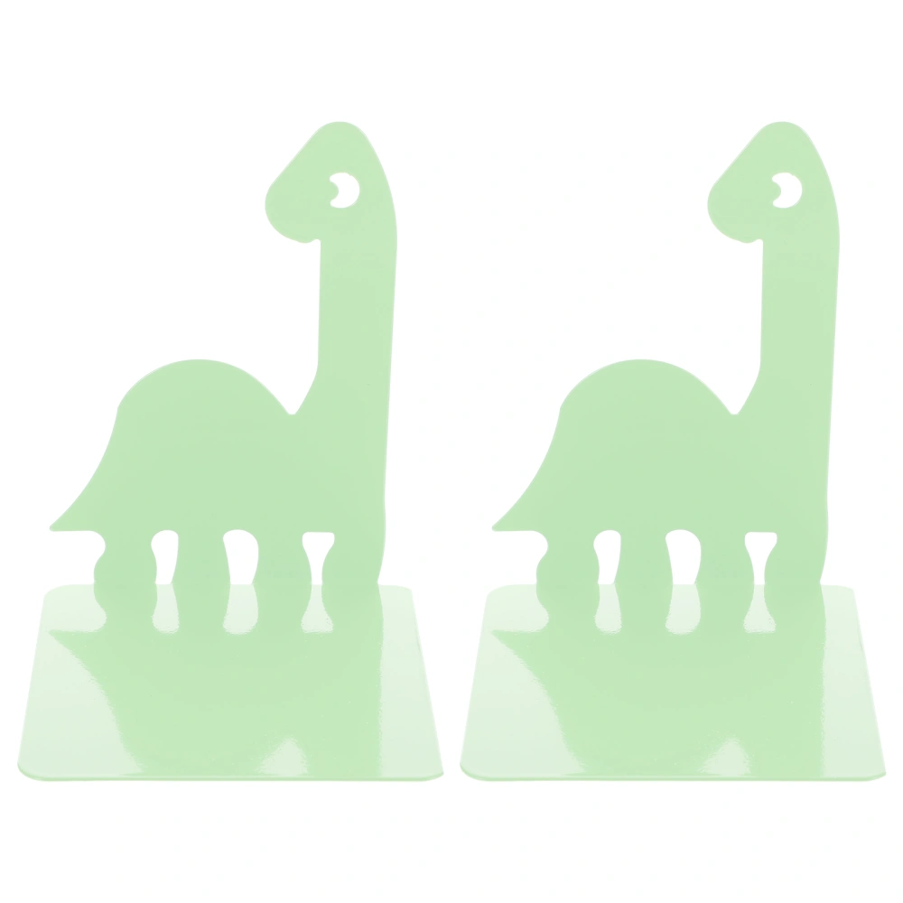 1 Pair Metal Dinosaur Shaped Bookends Book Support Stand Desk Book Organizer