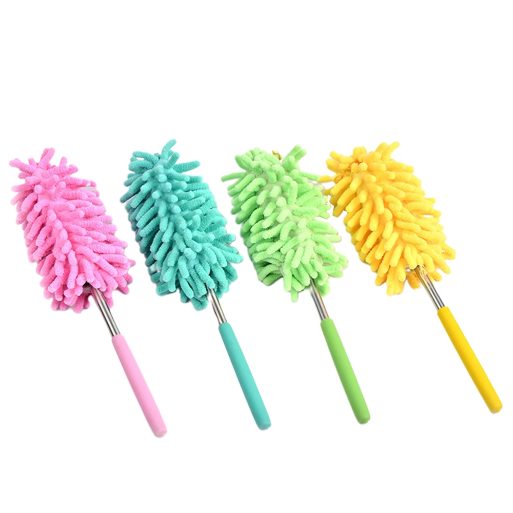 4pcs Car Duster Mini Retractable Car Duster Chenille Dust Removal Duster Household Duster