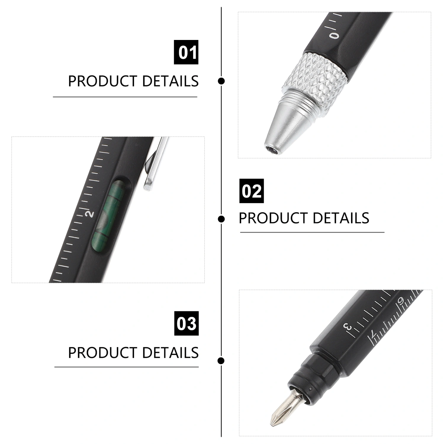 5Pcs Screwdriver Pens Ballpoint Pens Multi-function Tool Pens 6 in 1 Pens