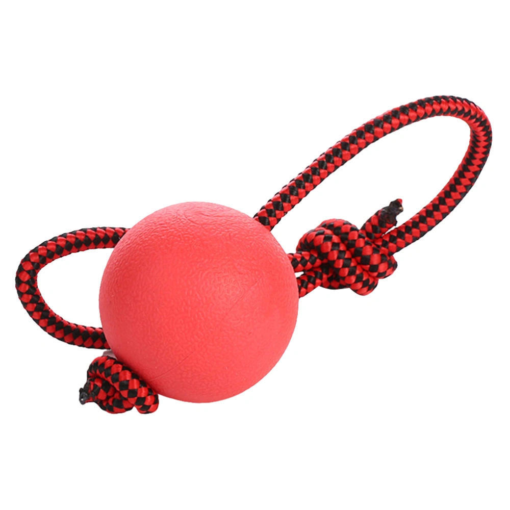 Creative Ball Toy Funny Molar Ball Durable Tooth Grinding Toy Rubber Chew Toy with String for Pet Dog (Size L, Diameter 6.5cm)