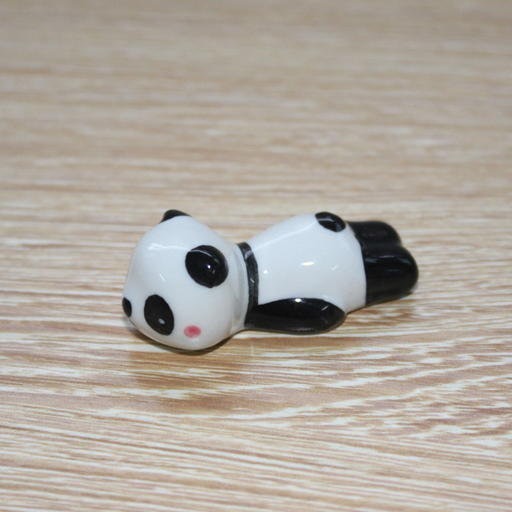 5pcs Panda Decorative Items Chopsticks Rack Panda Props Panda Toys for Kitchen DIY Decor Ornament (Random Pattern)