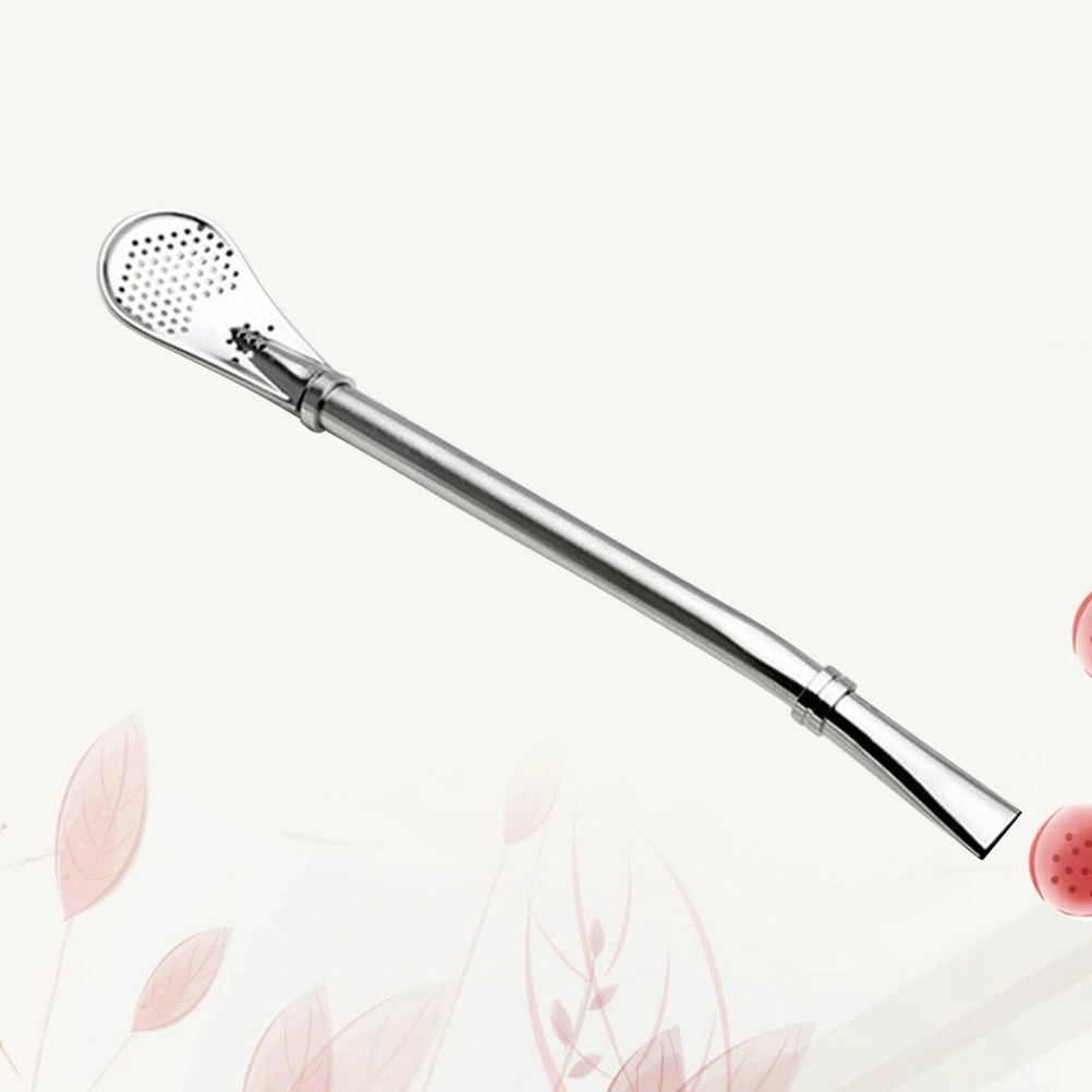 Stainless Steel Drinking Straw Filter Drinking Spoon Straw for Milkshakes Fruit Juices Tea Coffee