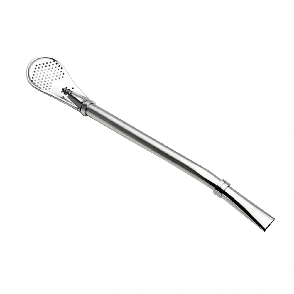 Stainless Steel Drinking Straw Filter Drinking Spoon Straw for Milkshakes Fruit Juices Tea Coffee