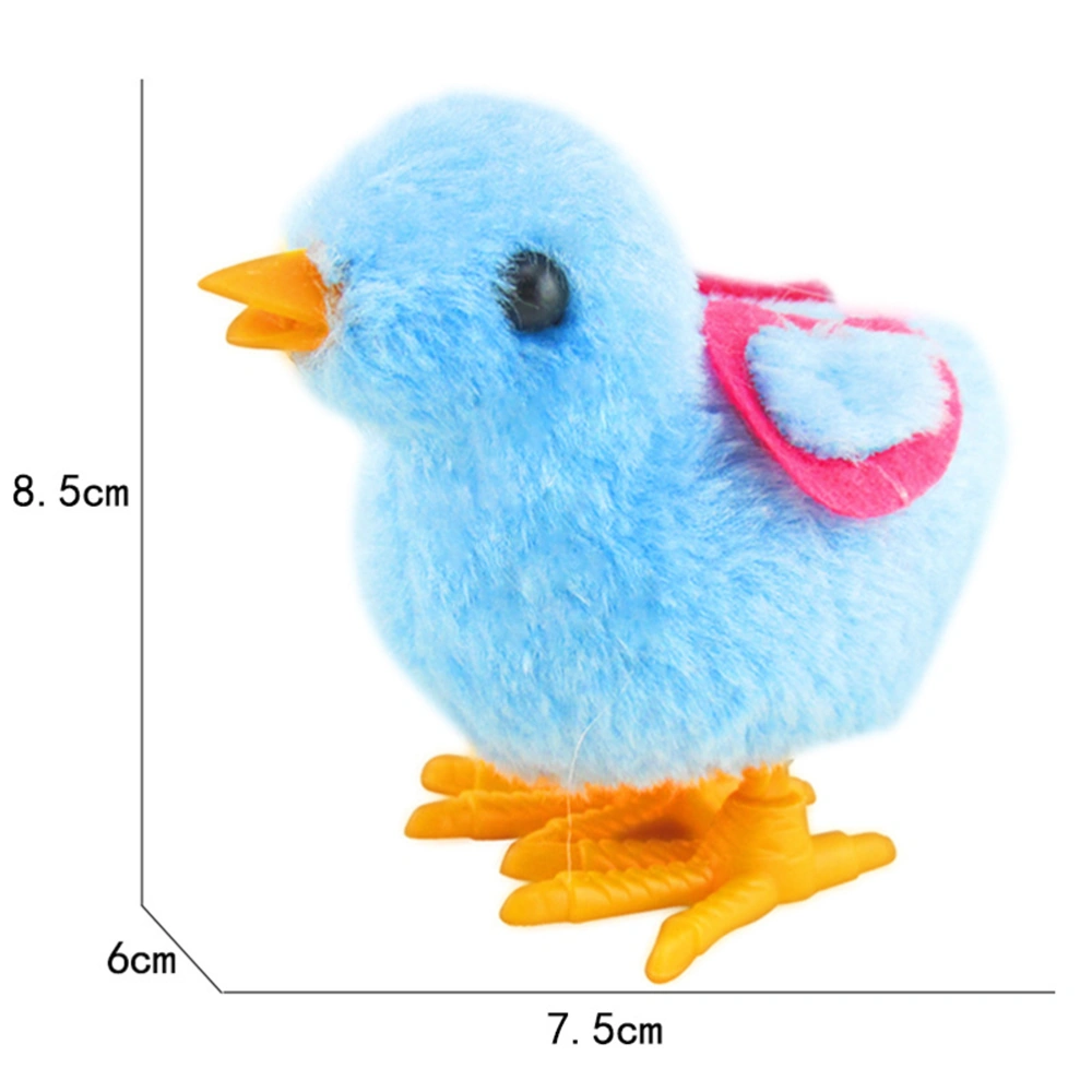 Wind up Toys Easter Toy Wind-Up Jumping Chicken Plush Chicks Toys Party Favors Toy for Kids (Random Color)