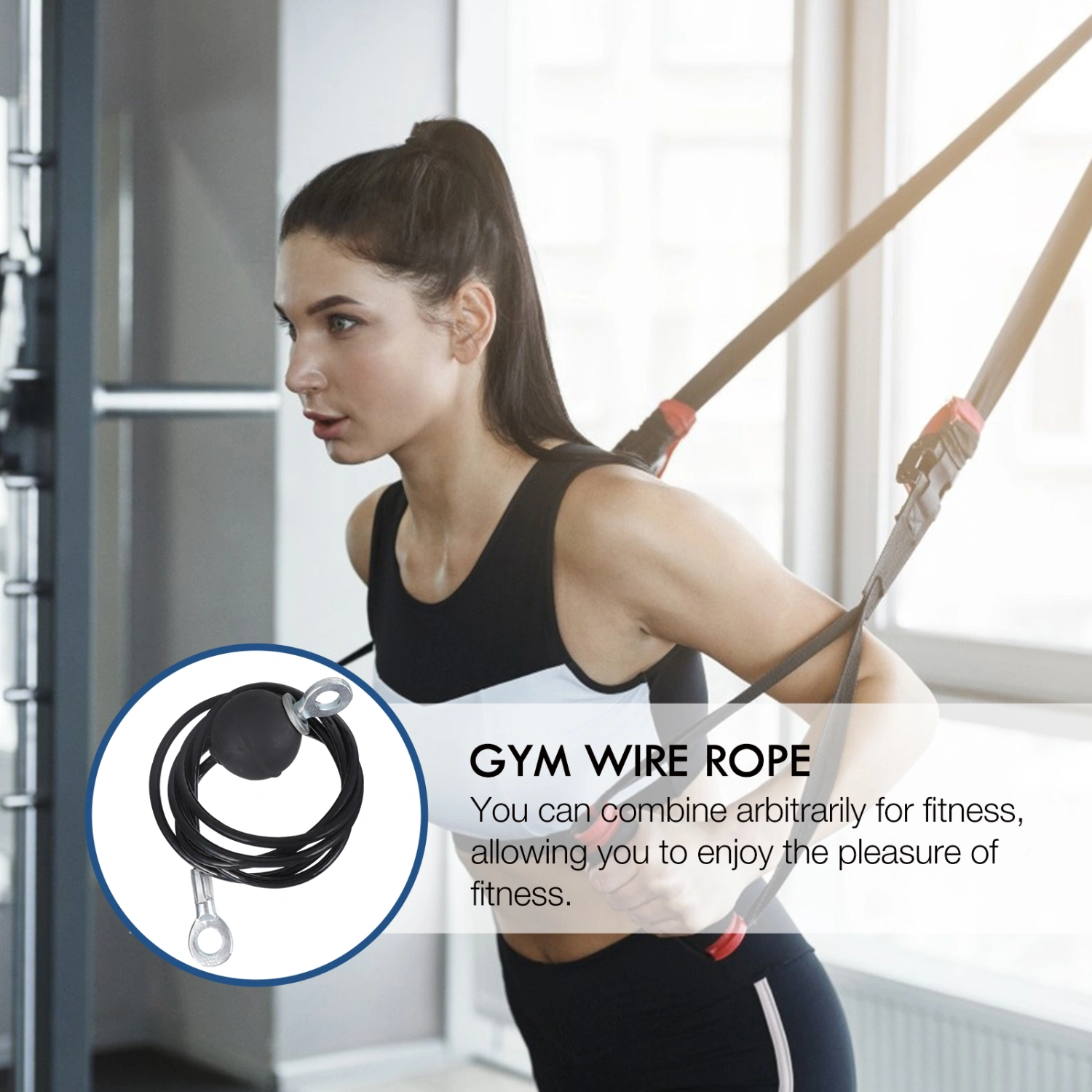 Exercising Wire Rope Steel Wire Heavy Duty Gym Cable Fitness Accessories
