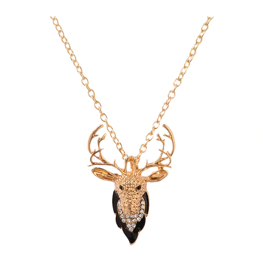 Christmas Deer Necklace Women Brooch Multipurpose Pendant Necklace for Women Girls