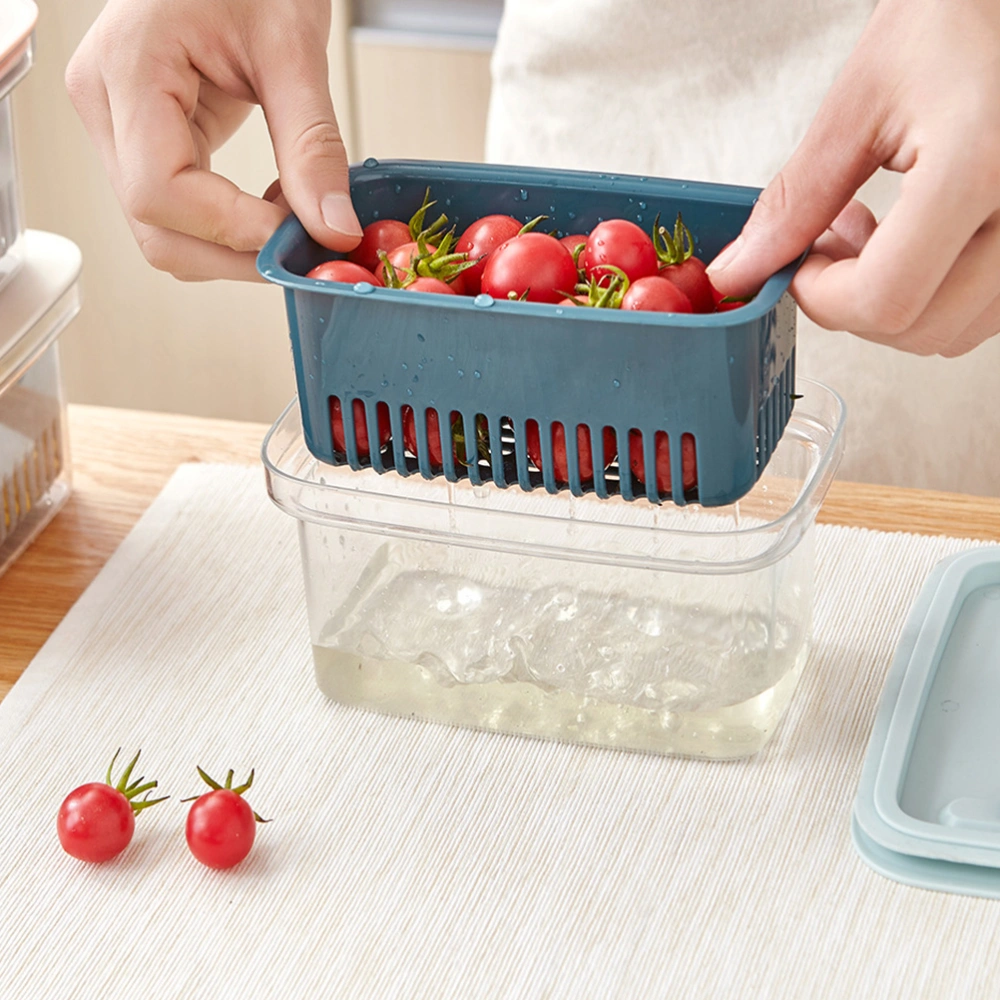 1Pc Berry Boxes Keep Fresh Produce Saver Food Storage Box with Lid (Sky-blue)