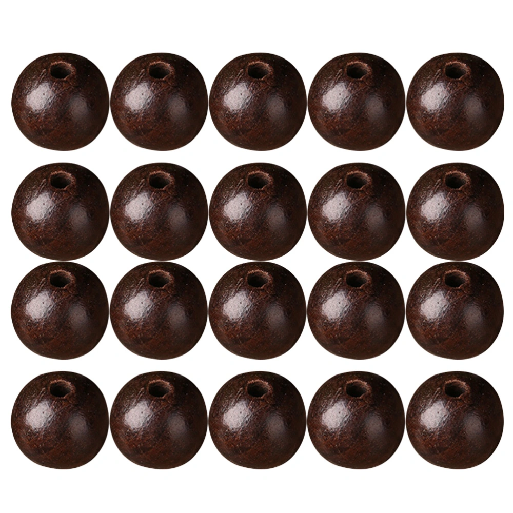 200pcs Wood Round Shape Loose Beads Pendant Creative DIY Jewelry Making Material for Home (6mm)