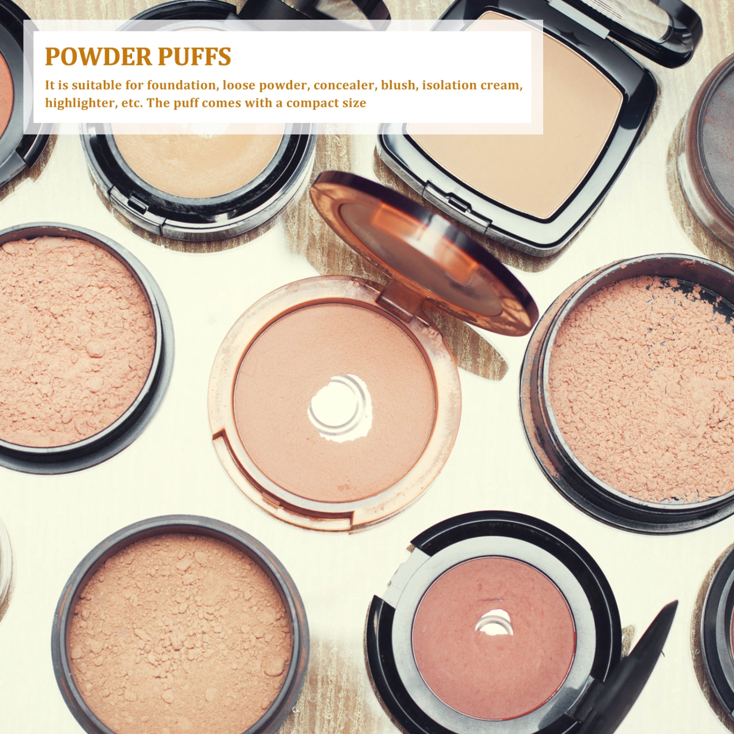 8pcs Powder Puffs Heart Shaped Makeup Puff Foundation Loose Powder Puff