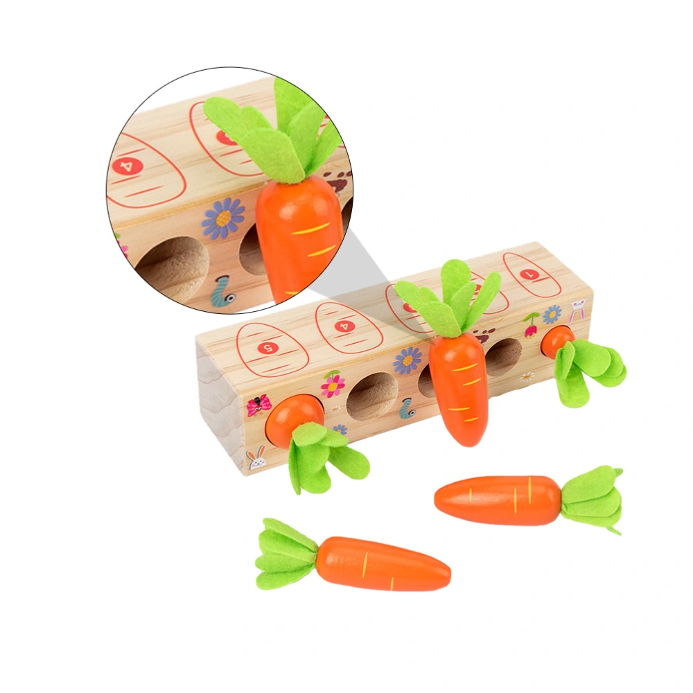 Wooden Toys Toddlers Educational Toys Shape Sorting Matching Puzzle Carrots