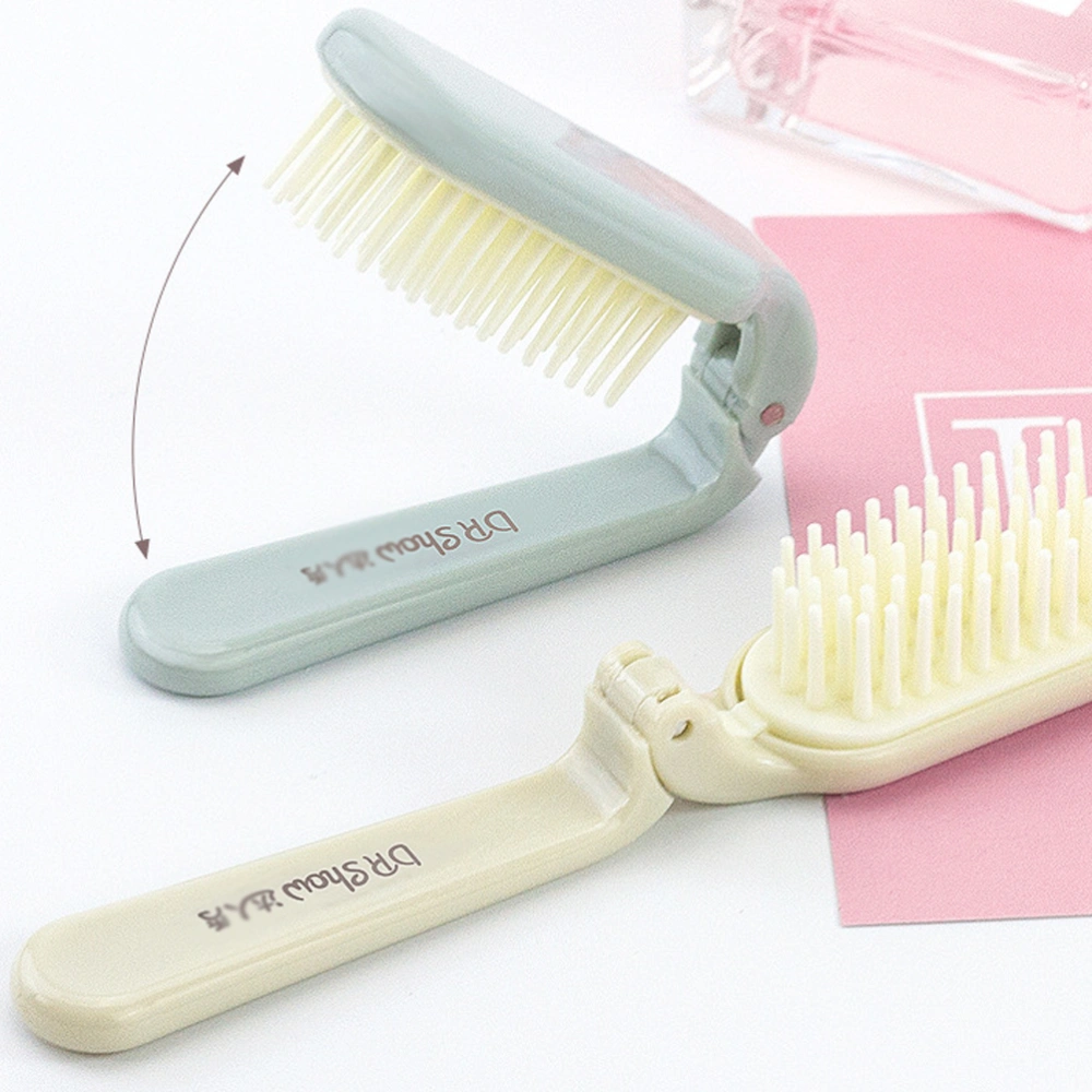 2pcs Anti-static Travel Comb Portable 180 Degrees Folding Combs for Lady Women (Random Color)