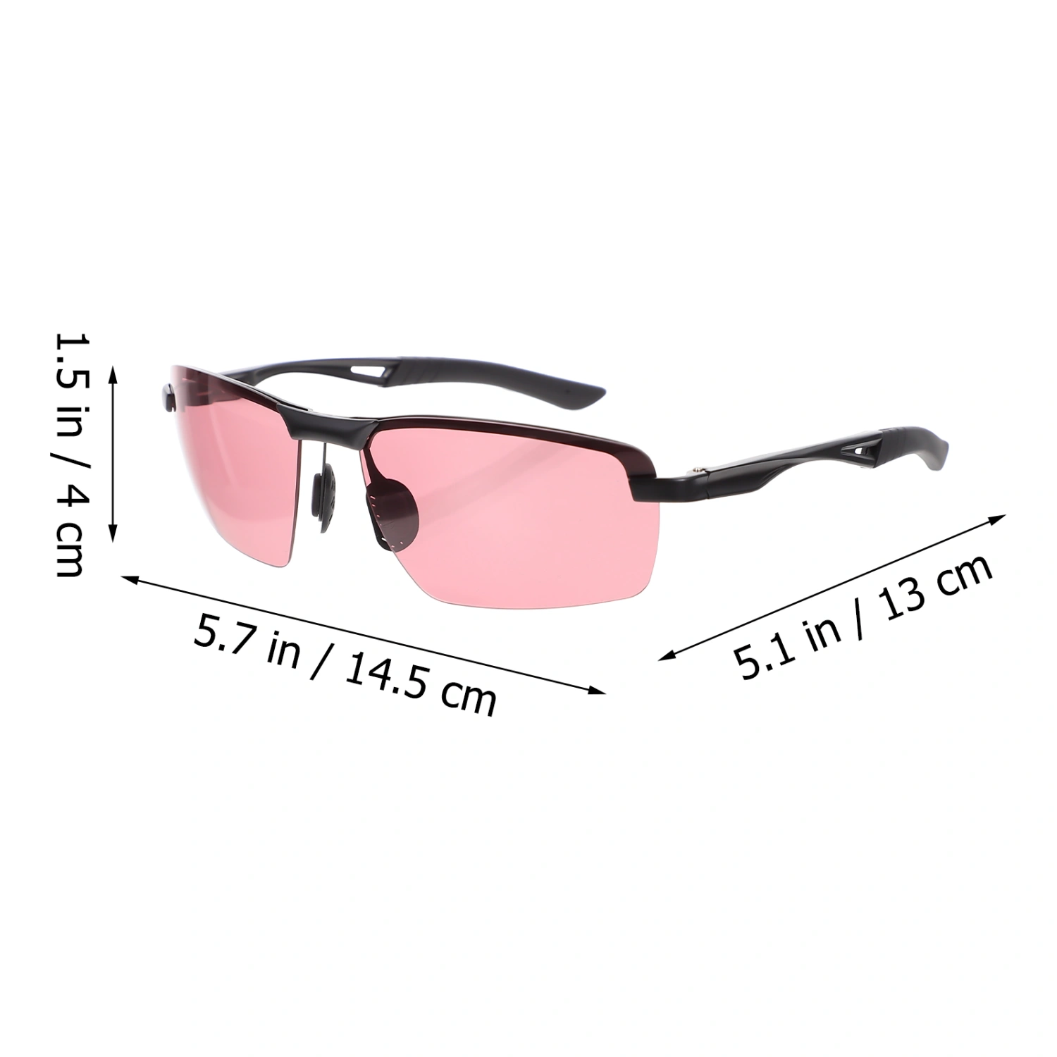 1 Pair Man Driving Sunglasses Semi-frame Polarized Sunglasses Fishing Sunglasses