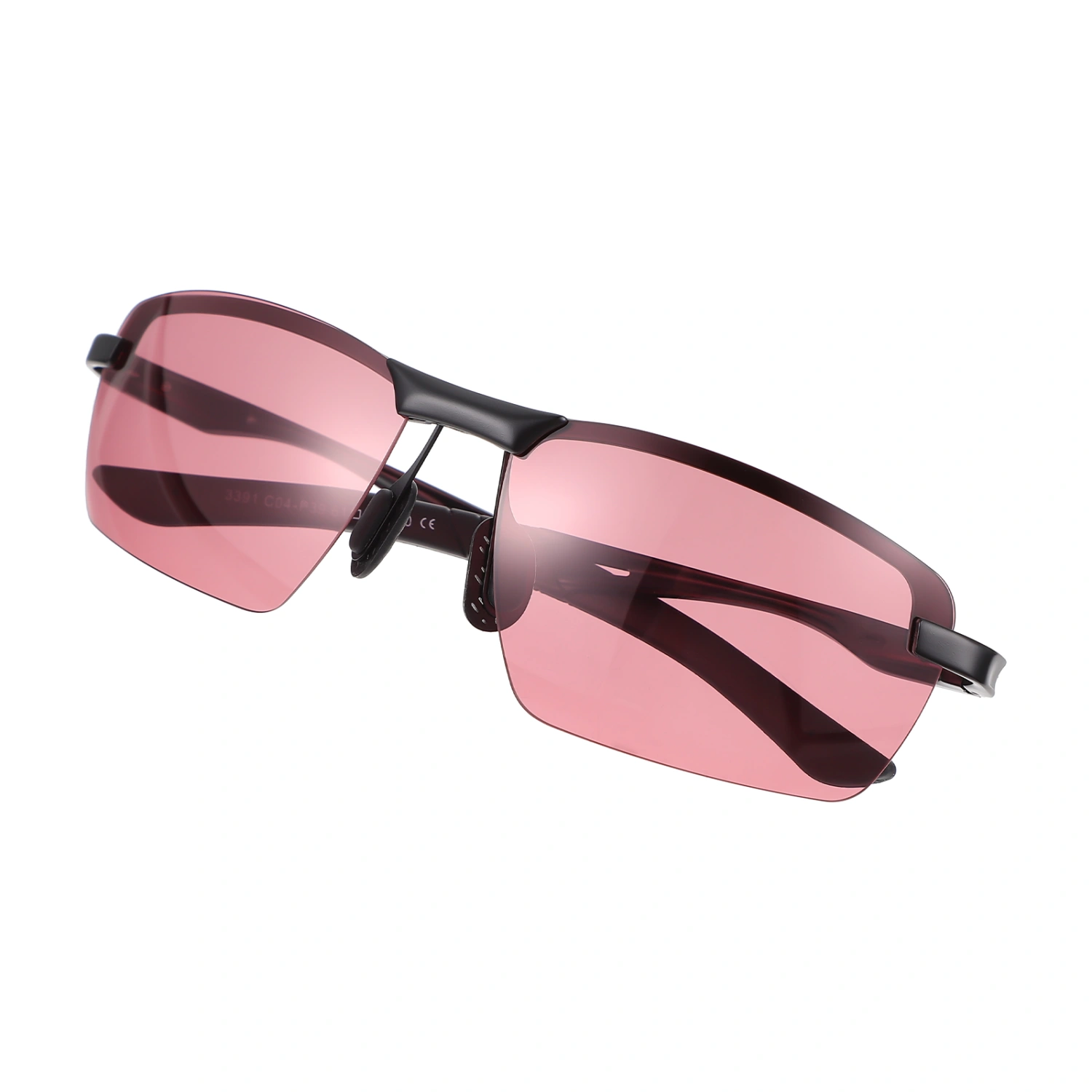 1 Pair Man Driving Sunglasses Semi-frame Polarized Sunglasses Fishing Sunglasses