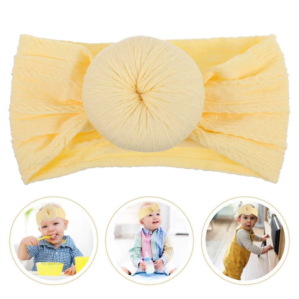 Baby Donuts Headband Infant Knotted Turban Baby Head Wrap Newborn Hair Band