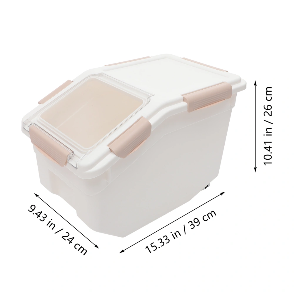 1Pc Home Rice Box Rice Bucket Moisture-proof Rice Box Sealing Rice Bin (Pink)