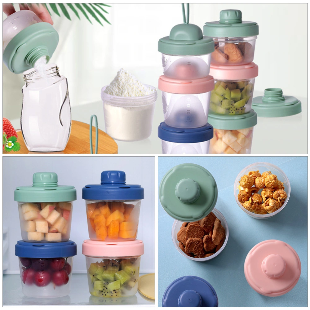 1Pc Baby Formula Dispenser Portable Milk Powder Dispenser Food Box (Green)