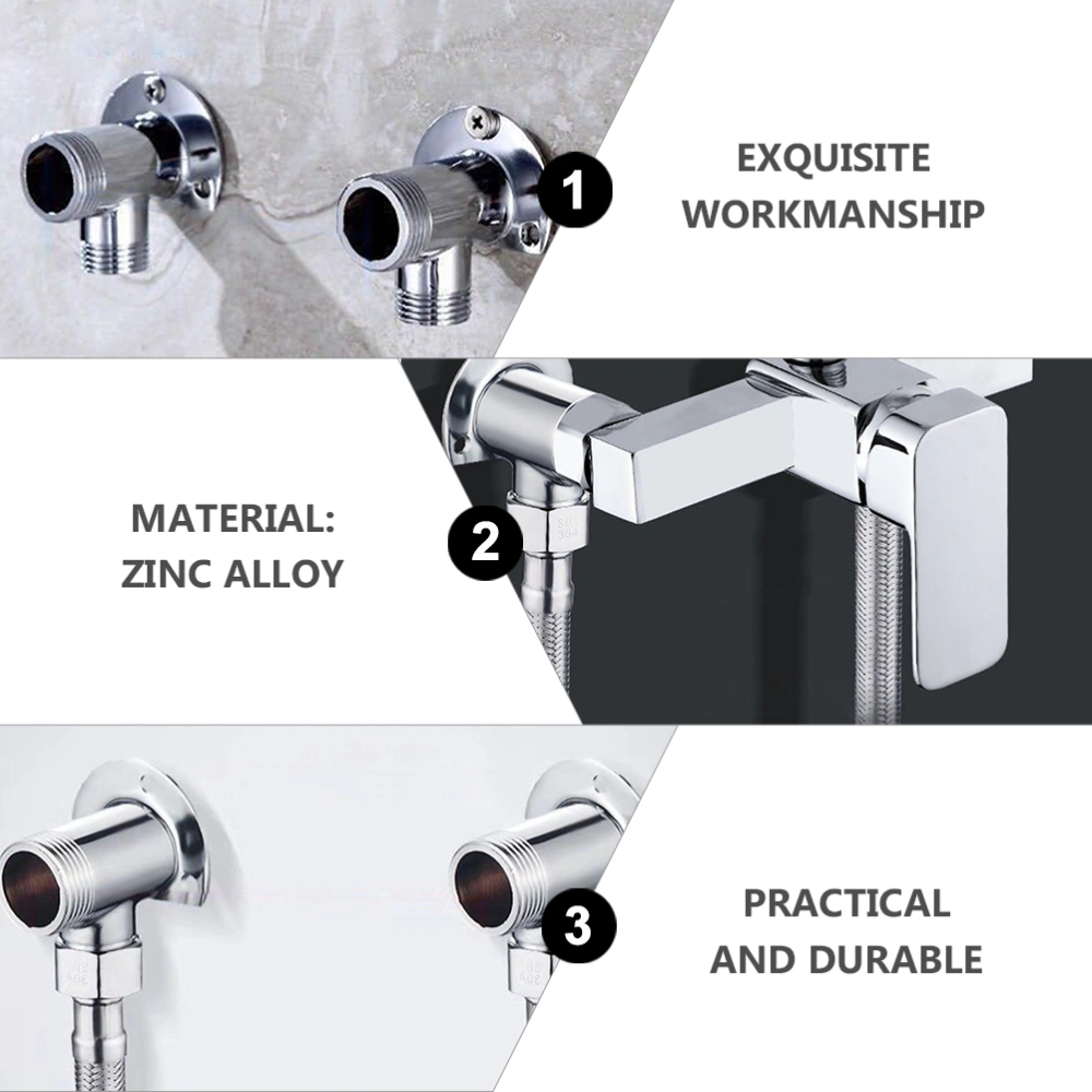 4pcs Alloy Shower Concealed Installation To Surface Installation Base Fittings Joint