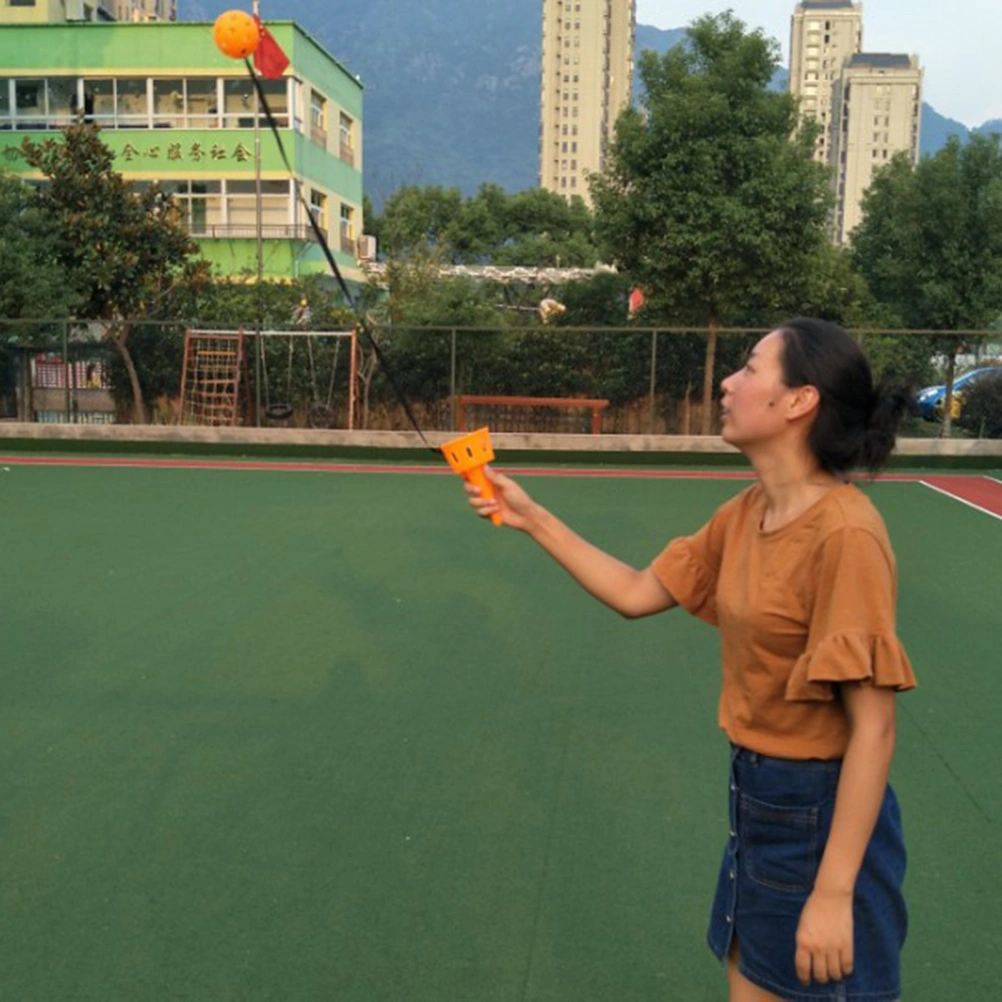 3 Sets Children Kids Toss Ball Throw Chuck Ball Toy Outdoor Activities Ball and Device (Blue + Red + Yellow)