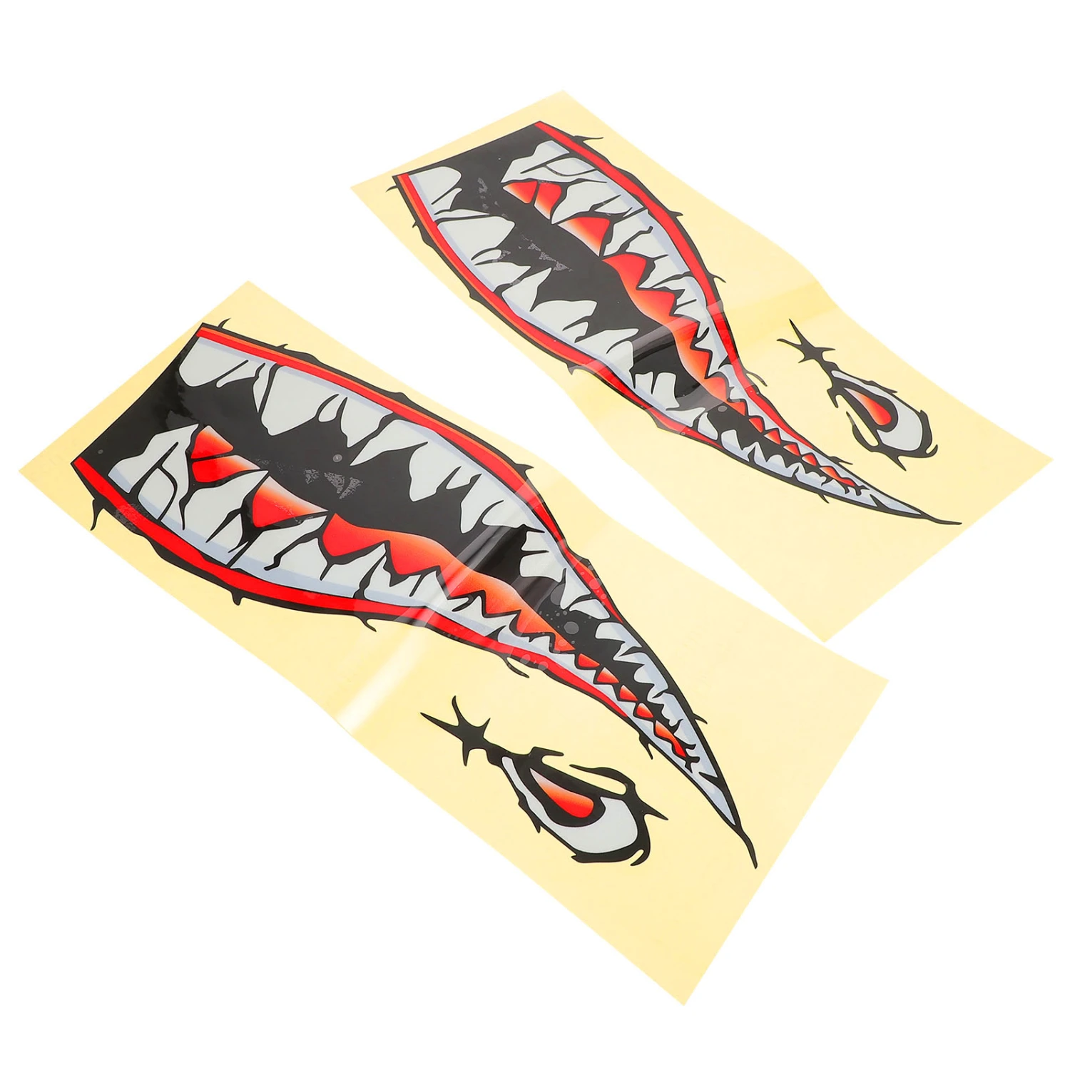 2pcs Shark Mouth Stickers Shark Mouth Car Stickers Shark Mouth Kayak Stickers