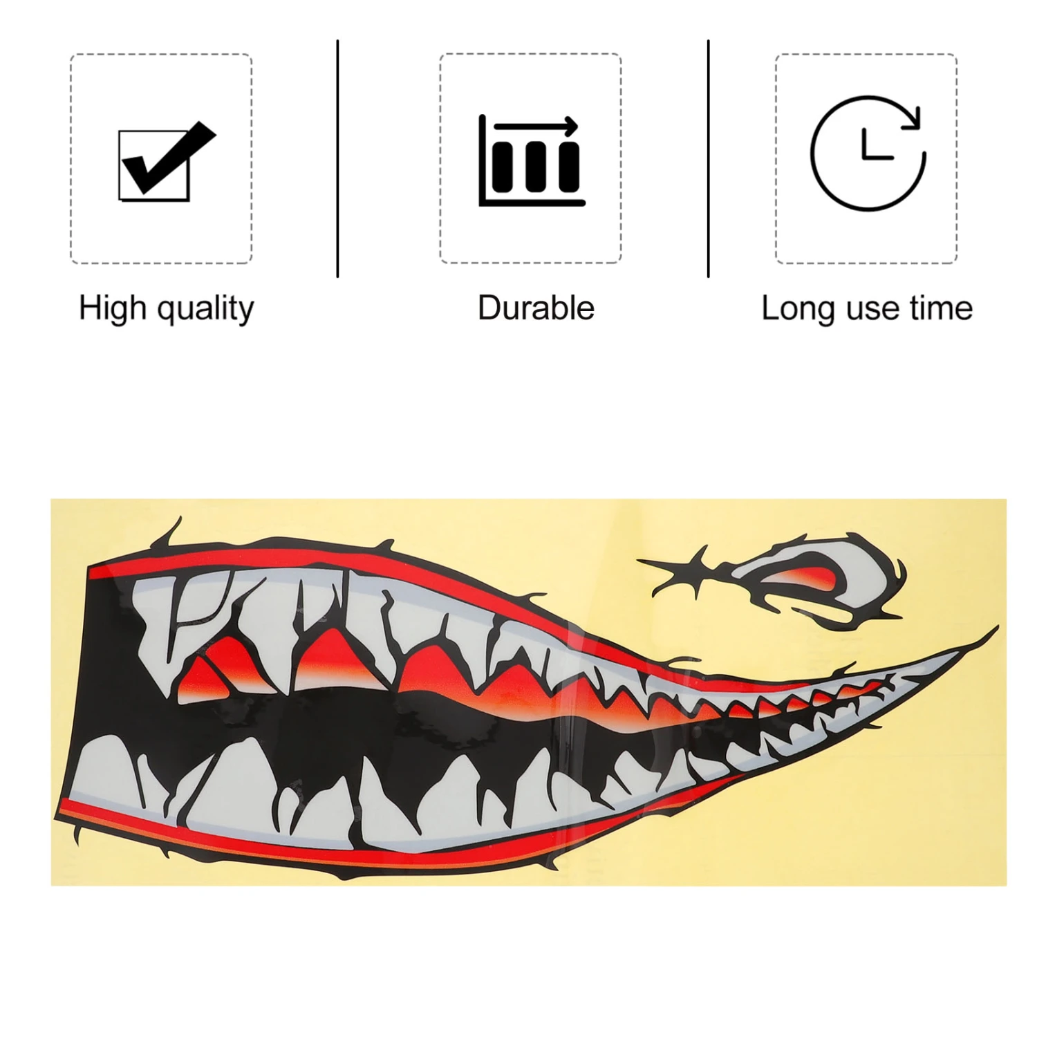 2pcs Shark Mouth Stickers Shark Mouth Car Stickers Shark Mouth Kayak Stickers